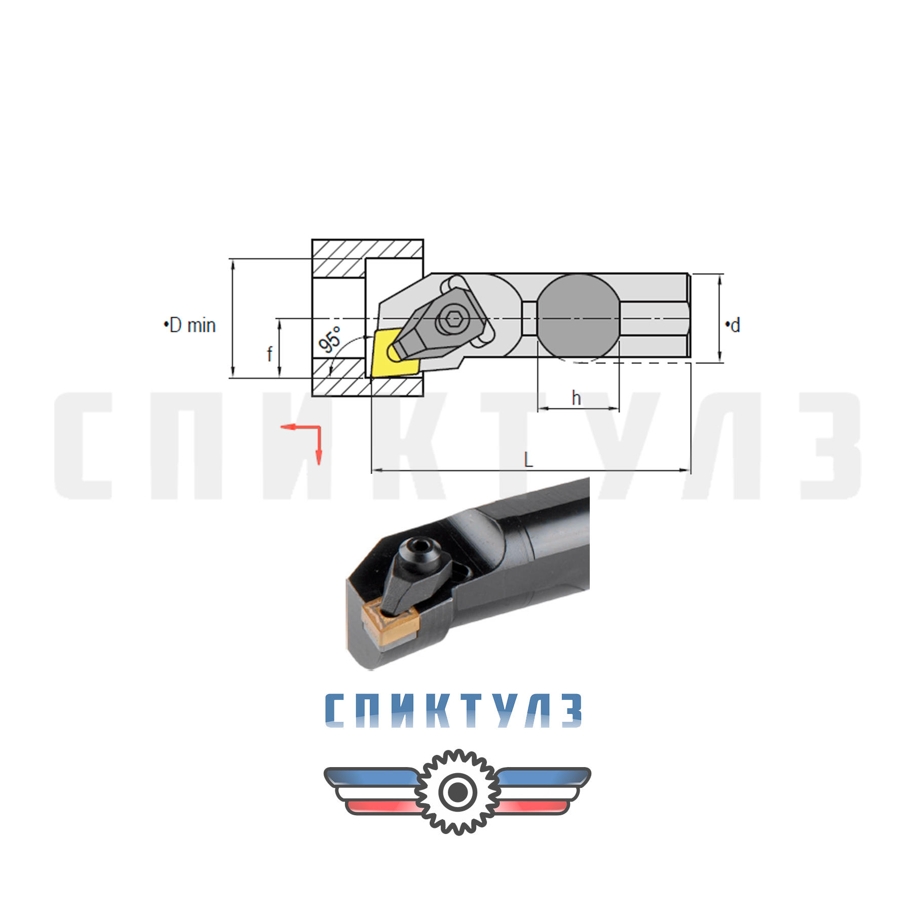Рекомендуем товар «Резец с мех. крепл. DCLNR 12 S40V»