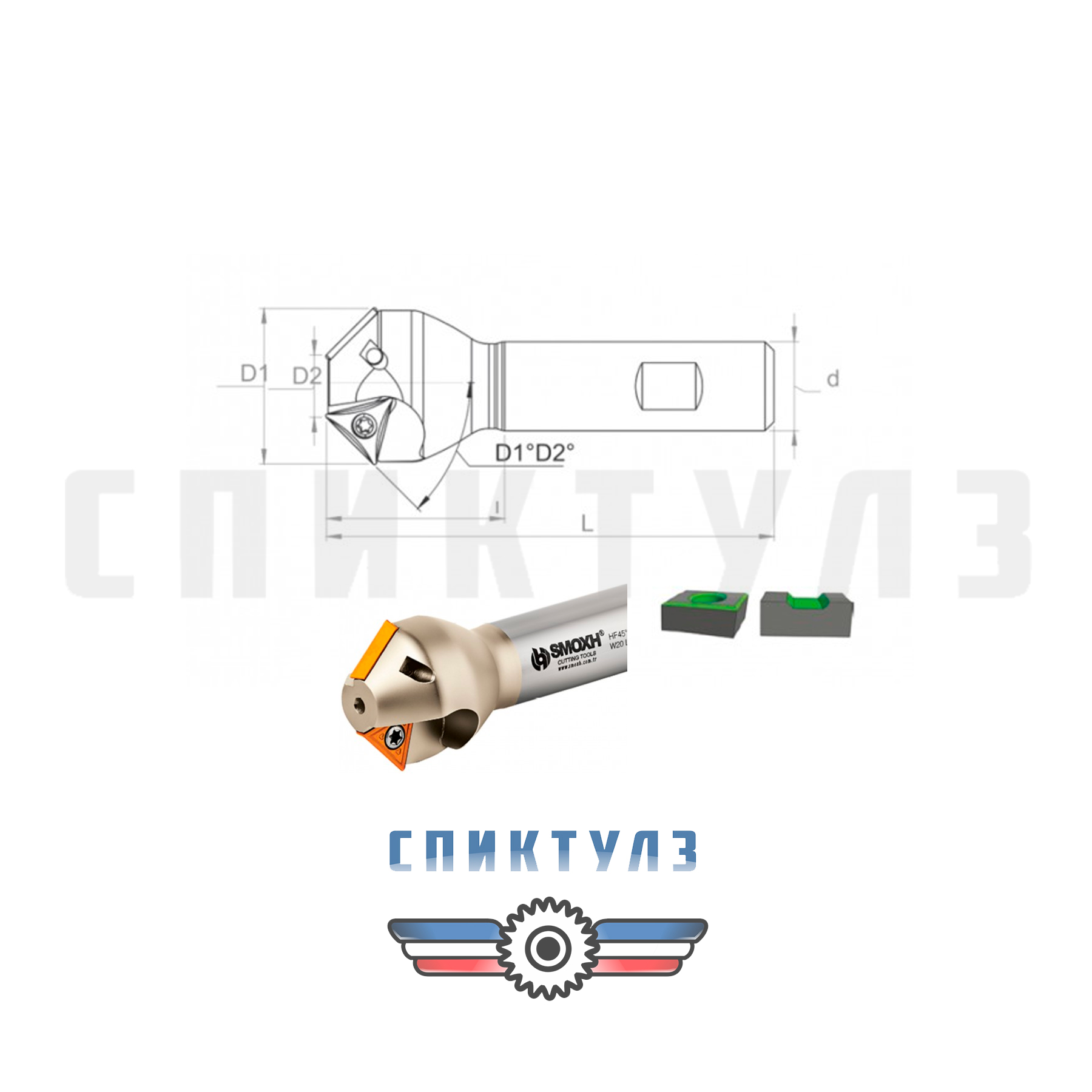 Рекомендуем товар «Фреза с мех.крепл. HF10 TC16 D18-21 W16 L100 Z01»