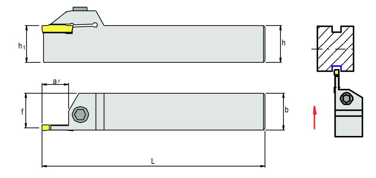 Рекомендуем товар «Резец с мех. крепл. MGEHL 20х20х2»